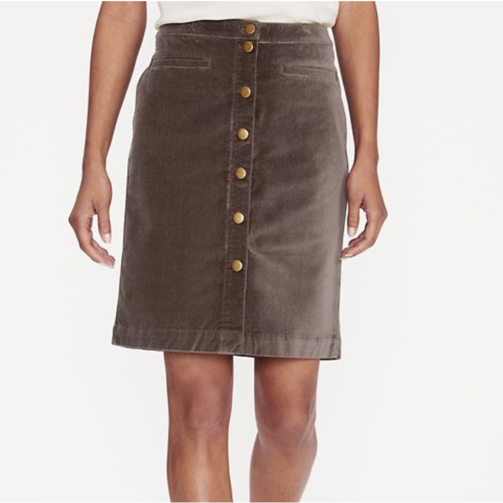 NWOT Garnet Hill Velvet Skirt Size 0